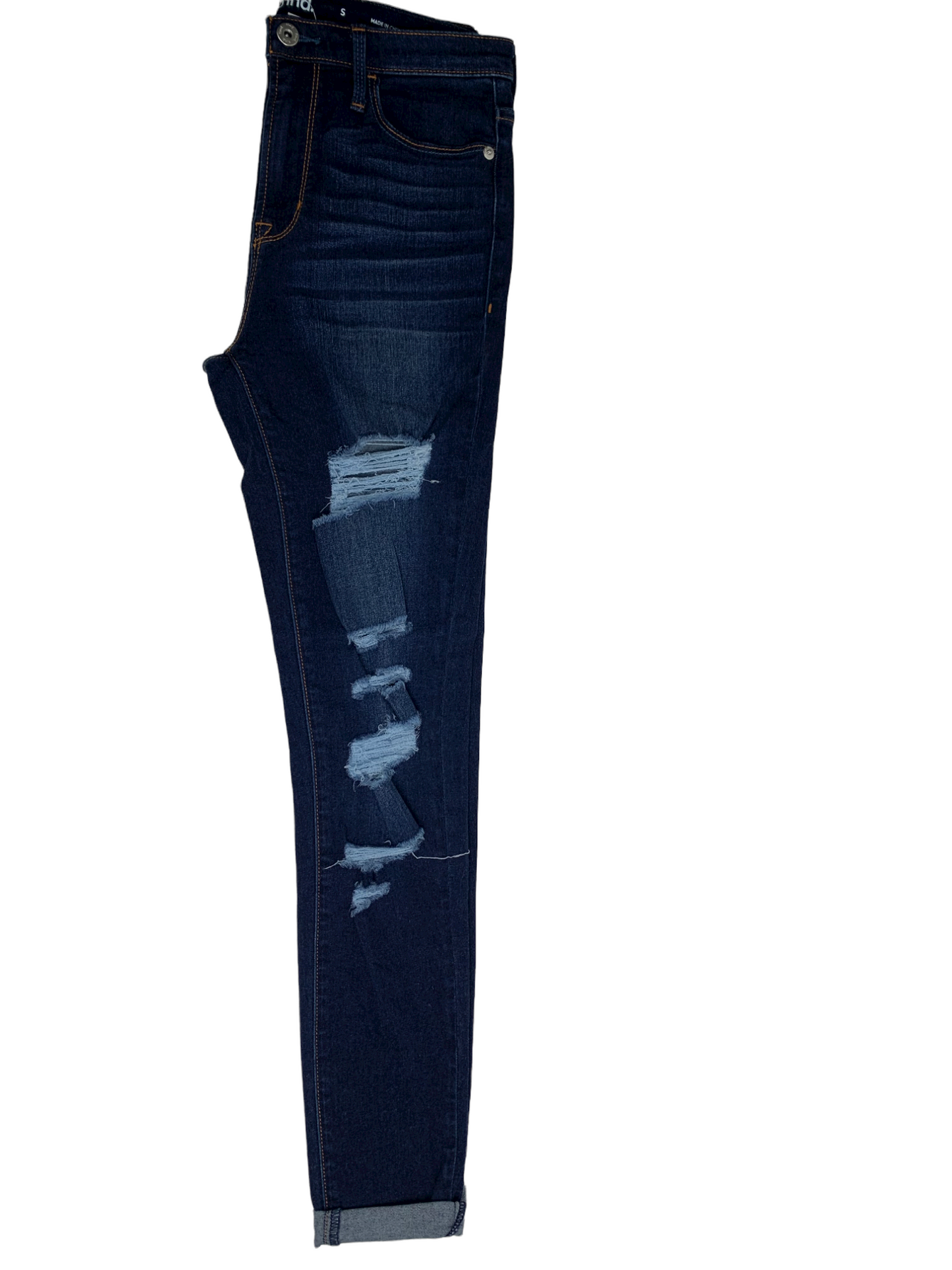 Blugi skinny cu taieturi